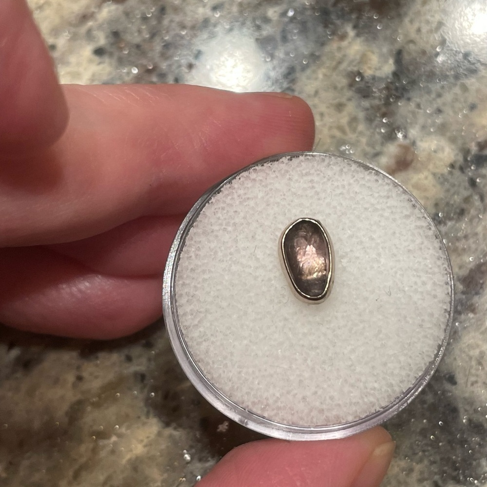 Mettle and Silver 14K White Gold Lavender Spinel Threadless End (Press Fit)